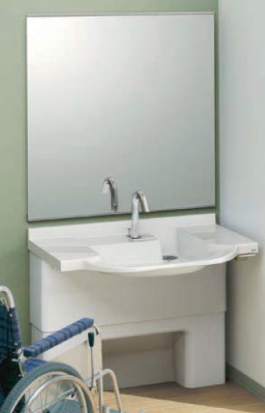 住宅向け車いす対応洗面 昇降式